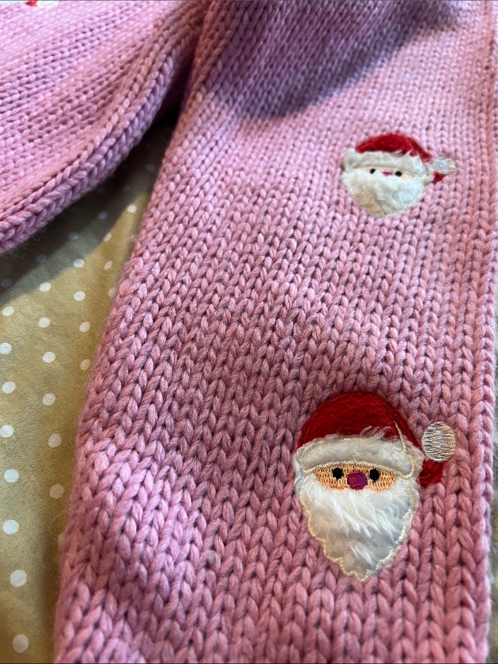 Forever 21 Pink Santa Embroidered V‑Neck Cardigan - Picture 4 of 6